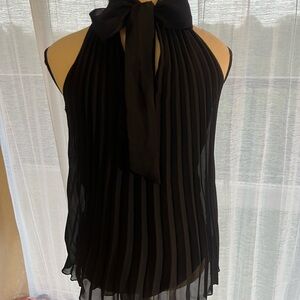 Forever New Black Pleated Halter Top